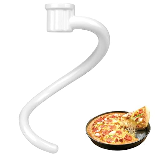 Spiral Dough Hook Replacement Compatible with Kitchenaid 5Plus & 6QT Bowl-Lift Stand Mixers, Coated Dough Hook Attachments for Models KV25G0X, KV25G8X, KV25H0X, KP26M1X, KP26M8X, KL26M8X