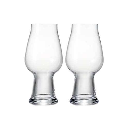 Luigi Bormioli Birrateque 18.25 oz IPA Beer Glasses (Set of 2) - Craft Beer Glasses for Double/Imperial IPA, English IPA, Laser-Cut Rims, Foam Control - Made in Italy, Dishwasher Safe