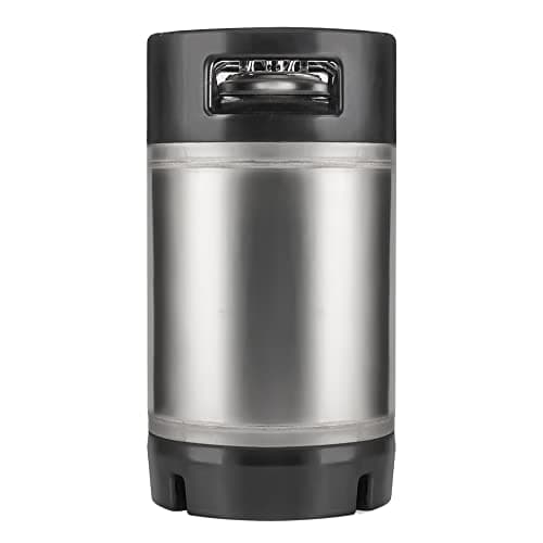 TMCRAFT New 3 Gallon Ball Lock Keg, Stainless Steel Beer Keg with Dual Rubber Handle for Home Brew
