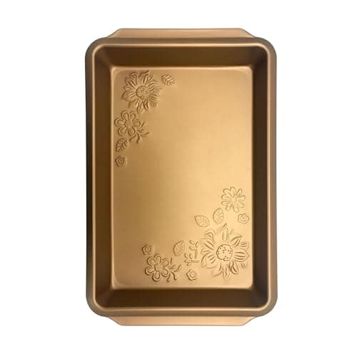 Gibson Home Country Kitchen Embossed Carbon Steel 19 Inch Roaster Pan in Copper