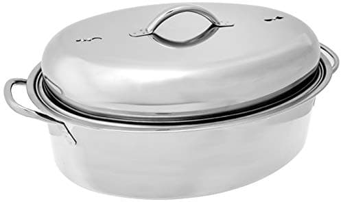 Viking Culinary 3-Ply Stainless Steel Oval Roasting Pan, 8.5 Quart & Culinary 3-Ply Stainless Steel Roasting Pan, Includes a Nonstick Rack