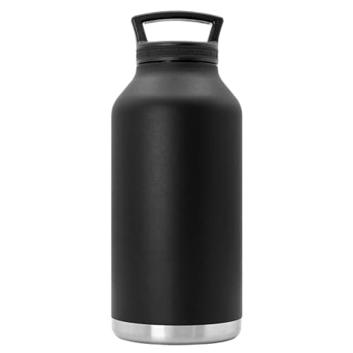 Tempercraft 64 oz Vacuum Insulated Growler | Custom Laser Engraved Options | Stainless Steel, Double-Walled, for Beer, Wine, and Water