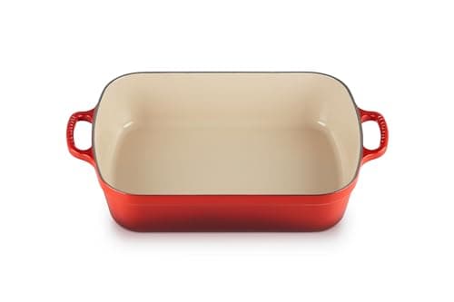 Le Creuset Enameled Cast Iron Signature Rectangular Roaster, 5.25 qt. (9.8" x 13"), Cerise