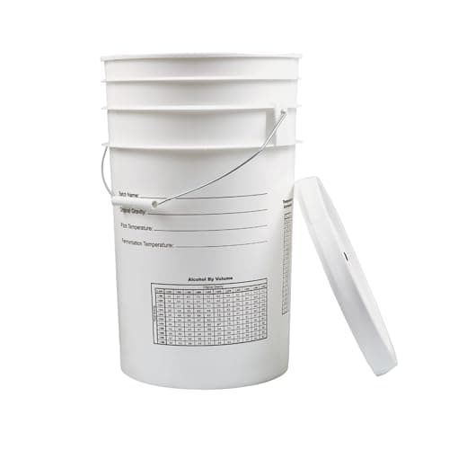 Fastrack 6.5 Gallon Fermenting Bucket with Lid | White | 100% Food Grade-BPA Free Fermenting Brew Bucket for your Beer, Wine or any other Fermented Beverage