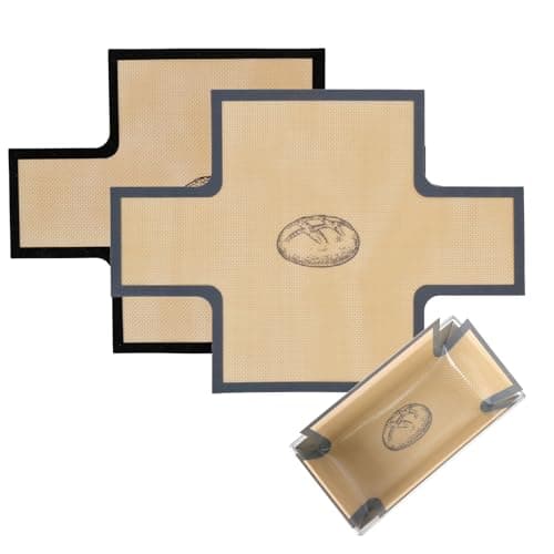 BERBAM 2 Pcs Thickened Silicone Bread loaf pan liners for baking bread 9x5,Silicone Baking Mat for 9x5 Inch Loaf Pan, Nonstick & Reusable, Easy to Clean, High-Temp Resistant (Black and Gray)