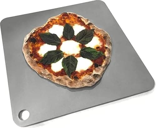 ThermiChef 16" by 16" Pizza Steel (1/4" Thickness) - Multipurpose Cooking Steel for Ovens & Grills - Made in the USA