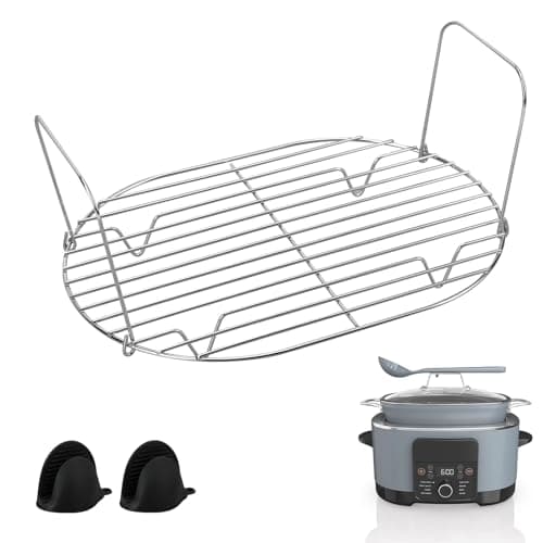 Steam and Roast Rack - Compatible with Ninja Foodi Possible Cooker Pro 8.5 Quart MC1001 MC1000 MC1010 Series,Stainless Steel Crock Pot Slow Cooker Accessories