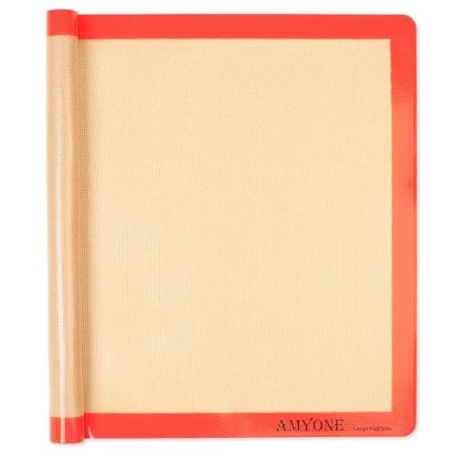 AMYONE Silicone Baking Mats for Full Size Sheet Pan, Non-Stick Silicone Baking Sheet Liners for Cookies/Pastries/Chicken/Vegetables, Food Grade Silicone Mat for 18 x 26-inch Full Baking Pans, 1 PCS