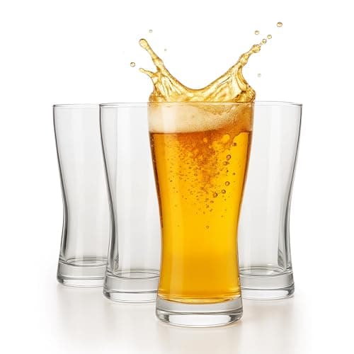 Ksestor Beer Flight Glasses Set of 4 – Small 7 OZ – Beer Tasting Glasses for Craft Flights & Drink Sampler Trays – Durable Mini Pub Cups for Tastings