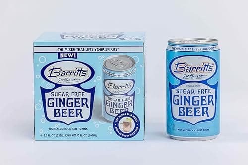 Barritts Mixers - Sugar Free Diet Ginger Beer, Non-Alcoholic Soda Cocktail Mixer, 7.5 fl oz Cans, 24 Pack, Mini, 0 Calories, No Aspartame