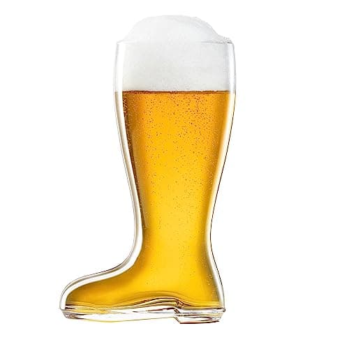 BAVARIA TRACHTEN Das Boot 1L Beer Glass, Authentic German Beer Boot Mug – Spaten Cowboy Style – Giant 1 Liter Drinking Glass for Oktoberfest, Bars & Parties