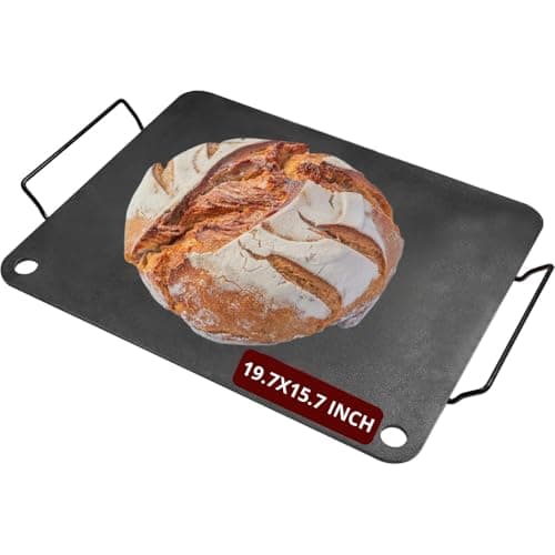 Cooking Steel for Oven Sourdough, 16 inch x 20 inch, Detachable Handle, Heavy-Duty Pizza Baking Steel For Oven, Good for Bread