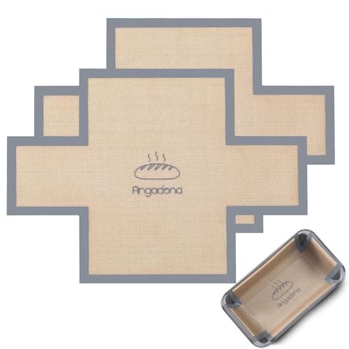 Silicone Bread Loaf Pan Liners, 2 pack Nonstick and Reusable Bread pan Liner. silicone baking mat for 9.5 x 5 inch Loaf Pan