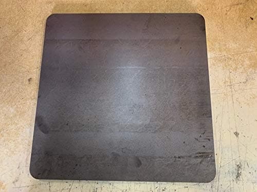 1/4 x 16" x 16" Rounded Corners Plate, A36 Steel, 0.25" Thick, Use for Pizza Steel