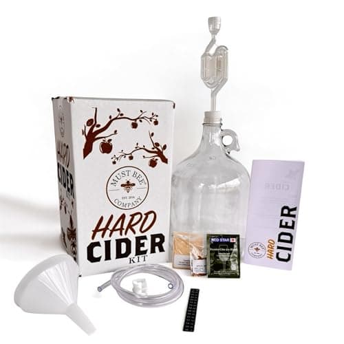 Hard Cider Making Kit- Makes 1 Gallon of Delicious Hard Cider with reusable equipment- From Must Bee Company