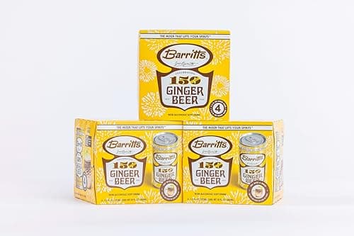 Barritts Mixers - Ginger Beer Original Ginger Beer, Non-Alcoholic Soda Cocktail Mixer, 7.5 fl oz Cans, 24 Pack, Mini