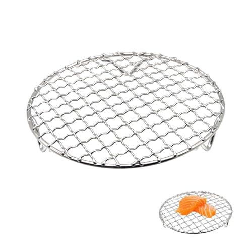 Small Cooling Rack 6.5 Inch, Air Fryer Rack Stainless Steel Round Baking Rack with Fixed Legs, Rust-Resistant Steamer Rack, Fits 6 Qt Multi-Cookers, Compatible with Instant Pot, Oven Safe