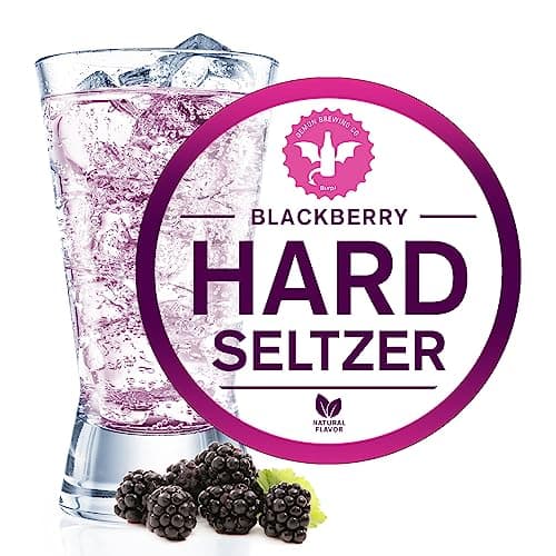 BrewDemon 1 Gal. Blackberry Hard Seltzer Recipe Kit - Makes a Wicked-Good 5.0% ABV Batch of Craft Brewed Hard Seltzer