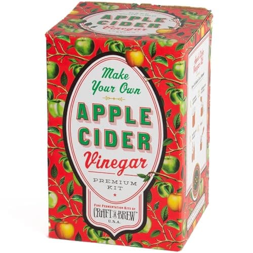 Craft A Brew - Apple Cider Vinegar Kit - With Apple Cider Vinegar Mother - Ingredients for Home Fermentation - Vinegar Making Supplies - Yields 1 Gallon
