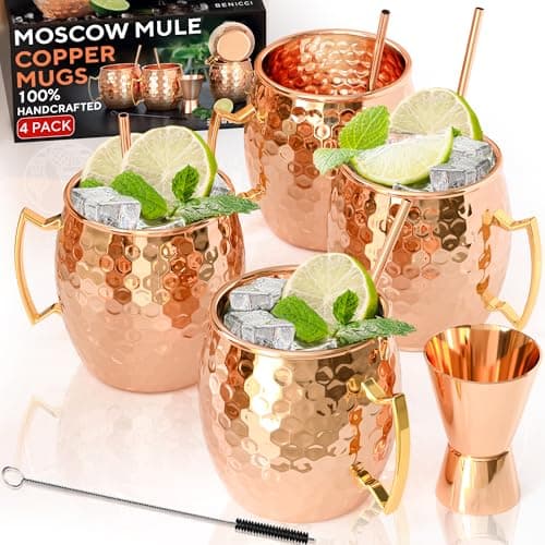 Benicci Moscow Mule Copper Mugs