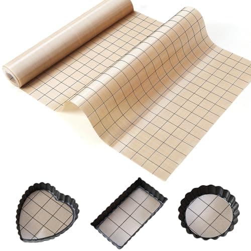 Silicone Baking Mat Roll 12IN*8FT Free Cutting, Non-Slip Pastry Mat, Non-Stick Reusable Air Fryer Liner, Oven Liners, Counter Mat, Freeze Dryer Mat, Easily Cut to Size Fit All Ovens Pans Tins Dishes