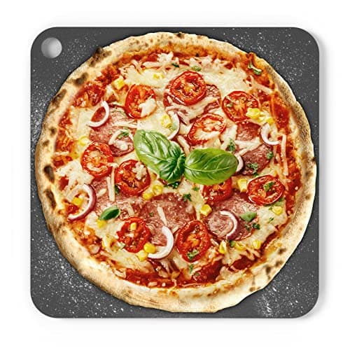 Chef Pomodoro Pizza Steel for Oven 13 Inch 1/4 Inch Thick, Baking Steel for Oven, Grill, Sourdough Bread, Baking Stone for Oven With Lifting Holes 13" X 13" (33.6 x 33.6 cm)