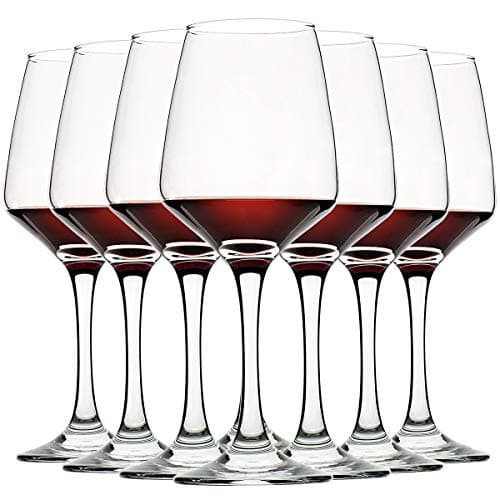 UMI UMIZILI 12 Ounce - Set of 6, All-Purpose Classic Durable Red/White Wine Glasses