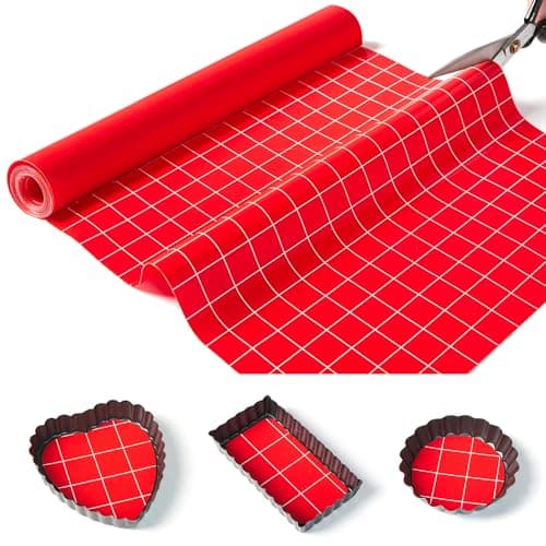 EuChoiz Silicone Baking Mat Roll 16IN*5FT Free Cutting, Non-Slip Pastry Mat, Non-Stick Reusable Air Fryer Liner, Oven Liners, Freeze Dryer Mat, Easily Cut to Size Fit All Ovens Pans Tins Dishes